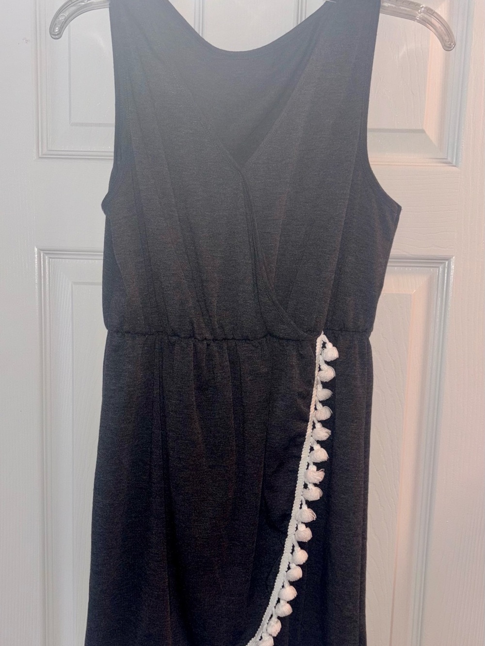Cupshe Swim Coverup with White Pom Trim